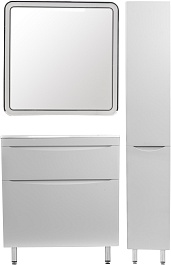 Style Line Мебель для ванной Бергамо Мини 80 белая Люкс антискрейтч Plus – фотография-11